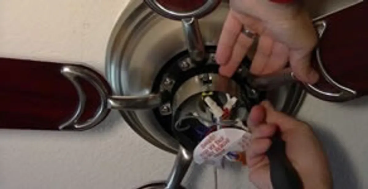 Ceiling fan installation with electrical wiring and mounting by professional electrician in Tucson, AZ