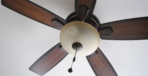 Fully installed ceiling fan with balanced blades and light fixture in Tucson, AZ