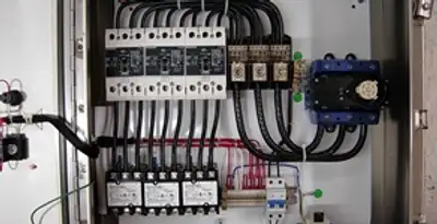 Electrical panel installation with organized circuit breakers and wiring in Tucson, AZ
