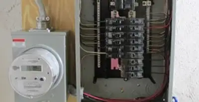 electrical panel upgrade service showing outdated electrical panel prepared for professional replacement in Tucson, AZ