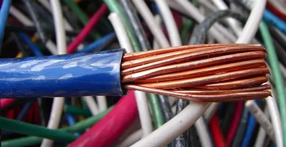 electrical wiring services showing exposed copper conductors and cable preparation in Tucson, AZ