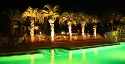 landscape lighting installation services illuminating outdoor recreational areas in Tucson, AZ