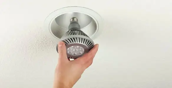 lighting installation service featuring recessed ceiling light installed by licensed professionals in Tucson, AZ