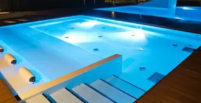 pool light installation and repair services providing modern illuminated pool lighting in Tucson, AZ