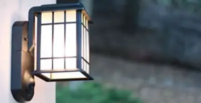 security light installation services with professionally mounted exterior wall light in Tucson, AZ
