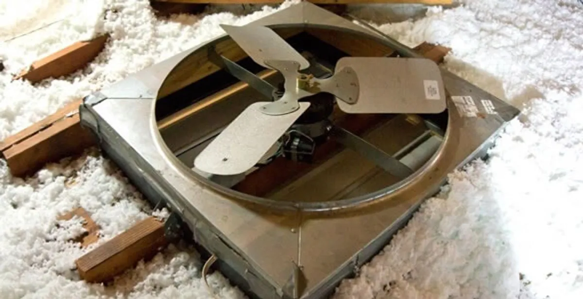 whole house fan installation services with attic-mounted ventilation unit in Tucson, AZ
