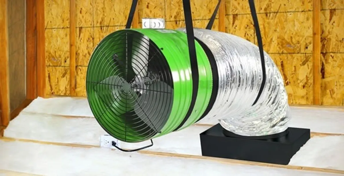 whole house fan installation services with professionally mounted ventilation fan system in Tucson, AZ